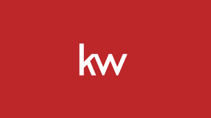 Keller Williams monogram, reversed white on brand red